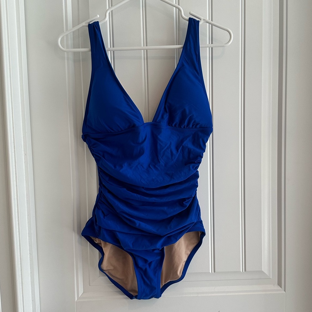 J crew ruched one piece swim size 10